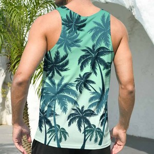 Camiseta sin mangas para correr para hombre, camiseta sin mangas de compresión para gimnasio, camiseta sin mangas y chaleco de gimnasio de verano para hombre, servicio OEM ODM - Product Image 2