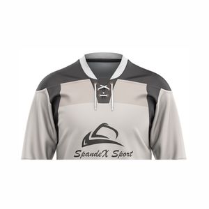 Maillots de hockey personnalisés pour adultes, vêtements de sport d'équipe professionnels, durables, résistants aux déchirures, prêts pour les matchs, 100% polyester, évacuation de l'humidité - Product Image 3
