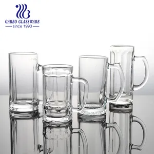 latin american hot sale beer mugs good quality glass beer mug with different size stock 16 oz beer glass mug