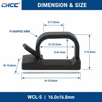Attache-câbles adhésive CHCC en nylon 66, support auto-adhésif pour la gestion des câbles, organisateur pour voiture, table, mur WCL-5