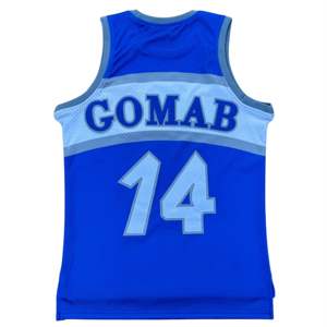 Grey Retro Basketball Jersey - Phi Beta Sigma 100% Polyester Heavy Mesh Embroidered Logos & <b>Knit</b> Rib Fraternity Gear - Product Image 2