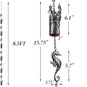 ผู้ผลิตและส่งออกโซ่ฝนอลูมิเนียมตกแต่งมีสไตล์โซ่ฝนทองแดงสแตนเลสโซ่ฝนรางน้ําดาวน์สปอตโลหะ - Product Image 5