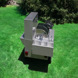 รถเข็นอาหารสแตนเลสขนาดเล็กสำหรับขนมขบเคี้ยวอาหารเรียกน้ำย่อยไอศกรีมขายปลีกพร้อมตะแกรงข้าวโพดและการใช้งานลูกอม - Product Image 1