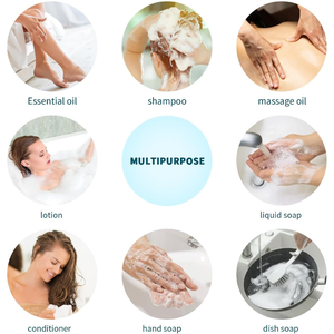 Distributeur rechargeable de bouteille de pompe en plastique PET carré de 600ml pour l'emballage cosmétique liquide de shampooing Lotion savon usine du Vietnam - Product Image 5