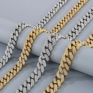 Pulsera de Cadena Fina de Plata 925 Certificada con Eslabones Cubanos de Corte Redondo de 10 mm, Joyería Hip Hop con Diamantes en Bolsa - Product Image 2