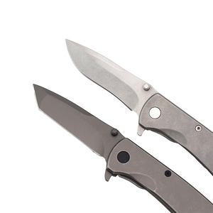 มีดแบบพับได้มีดแบบกำหนดเองทำจากไทเทเนียม MOQ ต่ำมีด EDC สำหรับล่าสัตว์ - Product Image 4