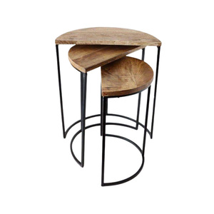 Luxury 3 Tier <b>Coffee</b> <b>Table</b> <b>Sets</b> Living Room Stainless Steel Furniture Side <b>Table</b> Wooden Fashionable Trending Design Customized - Product Image 1