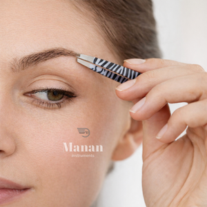 Pinzas de Depilar de Acero Inoxidable con Estampado de Cebra de Primera Calidad, Punta Inclinada, Herramienta de Belleza para Depilación de Precisión - Product Image 4