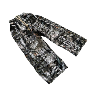 Pantalon de survêtement pour homme, style streetwear Y2k personnalisé, coupe ample, jambe droite, boutons, broderie 3D, plis, coupe-vent en nylon - Product Image 5