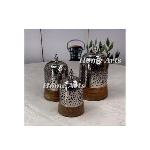 Juego de 4 quemadores Bakhoor de madera de diferentes tamaños con tapa de latón, quemador Oud de forma redonda del mejor proveedor de la India - Product Image 2