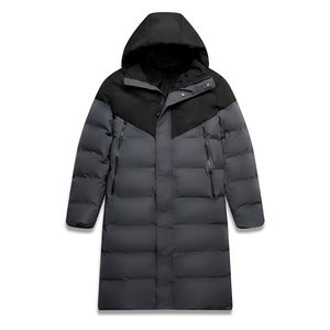 Veste longue en coton 2425, doudoune d'hiver, à capuche, chaude, décontractée, vêtements de sport, fermeture éclair longue, adulte, imperméable, possibilité d'imprimer l'emblème de l'équipe - Product Image 1