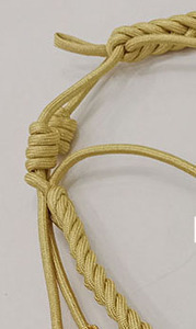 Alta calidad, dos puntas chapadas en oro de latón, cordón dorado informal Aiguillette en algodón, accesorio de alta calidad - Product Image 3