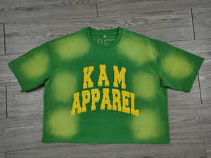 Custom Faded Dtg Print <b>Cropped</b> Raw Hem Drop Shoulder T Shirts Oversized Hip Hop Vintage Heavy Cotton Sun Faded Acid Wash Tee <b>Men</b> - Product Image 2