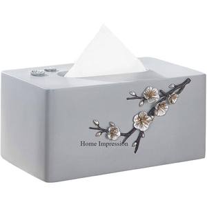 La plupart des ventes de petite forme en aluminium plaqué or moulé de haute qualité avec des fleurs de couleur argentée fournitures de porte-papier de soie de concepteur - Product Image 5