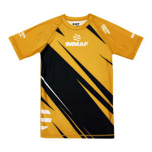 Camiseta de Compresión MMA de Manga Corta, Marca Gold Green Hill, Aprobada por la IMMAF, Anti-UV, Spandex, Ropa Deportiva - Product Image 1