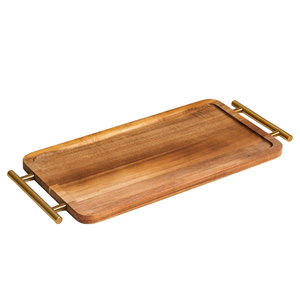 Plato de aperitivo portátil de madera de bambú natural, plato ecológico para cóctel, charcutería, plato para servir queso con acabado - Product Image 6