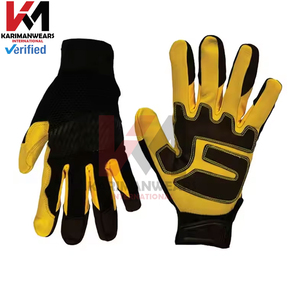 Gants de sécurité en cuir synthétique KARIMANS INDUSTRY KM pour hommes, imperméables, en cuir de vachette fendu, fermeture à boucle et crochet, usage sportif - Product Image 4