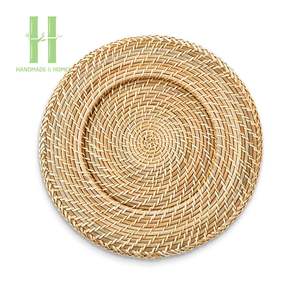 Top Selling Round Rattan Woven Placemats for Dining <b>Table</b> <b>Table</b> Decor <b>Christmas</b> Ratan Placemats OEM Placemats From Vietnam - Product Image 1