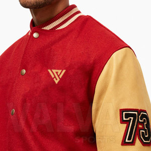 Blouson universitaire pour homme au design unique, service OEM, taille personnalisée, en toile de haute qualité, vêtement d'extérieur d'hiver respirant et à séchage rapide, col montant - Product Image 4