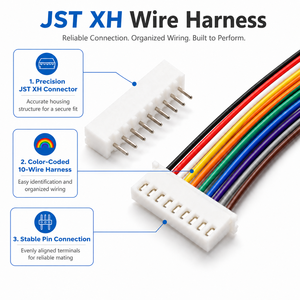 كابل تمديد مخصص لحزمة البطارية من نوع Jst Molex Dupont Zh Zhr بسمك 1.5 مم وعدد دبابيس 2 3 4 5 6 7 8 9 - Product Image 1