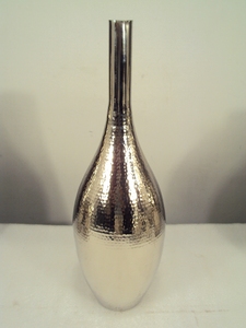 Modern Silver Sculptural <b>Table</b> Aluminum Vase for Decorative - Product Image 3