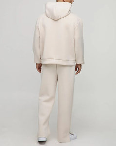 ชุดวอร์ม100% โพลีเอสเตอร์ของผู้ชายชุดวิ่งแบบสวมหัวสีล้วนสำหรับฤดูหนาวพิมพ์โลโก้ DTF ตามสั่งมาใหม่2025 - Product Image 3