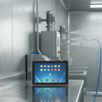 Panel PC Industrial con Pantalla Táctil Resistiva Plana de 15.6 Pulgadas, Totalmente Impermeable IP69K, de Acero Inoxidable, con Windows 11, para Plantas de Alimentos