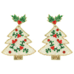 Pendientes bordados con cuentas de vidrio 100% diseñados para mujeres que quieren una hermosa pieza de joyería lista para festivales - Product Image 5