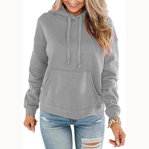 Pull-over en molleton personnalisé pour femmes Pull-over à manches avec logo vierge de haute qualité anti-boulochage sweats à capuche respirants pour femme - Product Image 5