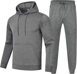 Solid <b>Pattern</b> Casual Streetwear Hooded Fleece Jogger Set Athletic Sweatpants <b>Trouser</b> Polyester/Cotton <b>Men</b> Women - Product Image 6