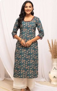 Anarkali flared ผ้าฝ้ายผู้หญิง, ความยาวปกติมีสไตล์เรียบง่ายใช้ได้สองด้านไม่เป็นรอยยับแห้งเร็วใส่ได้ทุกฤดู - Product Image 5