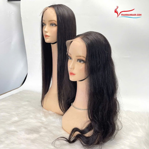 Extensiones de cabello humano vietnamitas, textura natural lisa y ondulada, color negro natural, cierre de encaje 4x4 - Product Image 6
