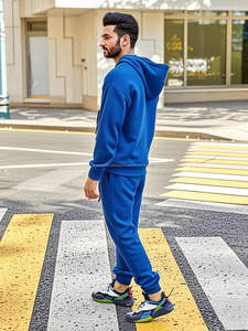 Ensemble de survêtement en nylon personnalisé pour homme, coupe-vent, deux pièces, jogging zippé, tenue de sport, polaire technique, entraînement 2026 - Product Image 4