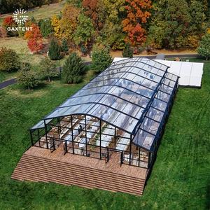 500 places cadre en aluminium noir abri de jardin <span class=keywords><strong>orangerie</strong></span> conservatoire Structure à portée claire auvent Atrium cadre tente de mariage - Product Image 6