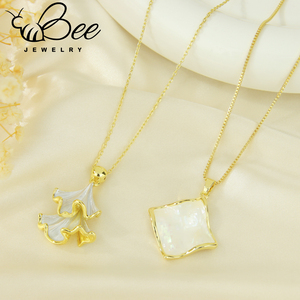 ชุดเครื่องประดับต่างหูโซ่ทอง 14k คุณภาพสูงสไตล์โบฮีเมียน พร้อมสร้อยคอไข่มุกบาโรกสุดหรูสำหรับสาวๆ - Product Image 5