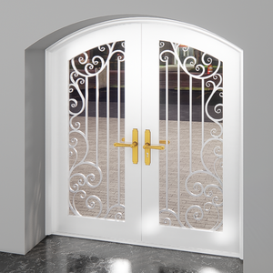 Portes en fer pour maisons avec arcs décoratifs porte d'entrée de jardin à double porte et villa utilisation made in Vietnam plante - Product Image 4