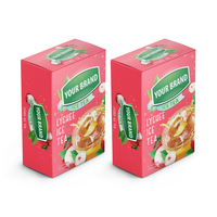 Thé glacé au citron vert sans sucre, sain, saveur litchi, en poudre instantanée du Vietnam, 15 grammes x 18 sachets, différents parfums, coffret cadeau