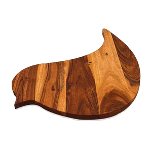 Ensemble de trois plateaux en bois arrondis design vintage plateau de service décoration de table plateau en bois d'acacia de qualité supérieure - Product Image 6