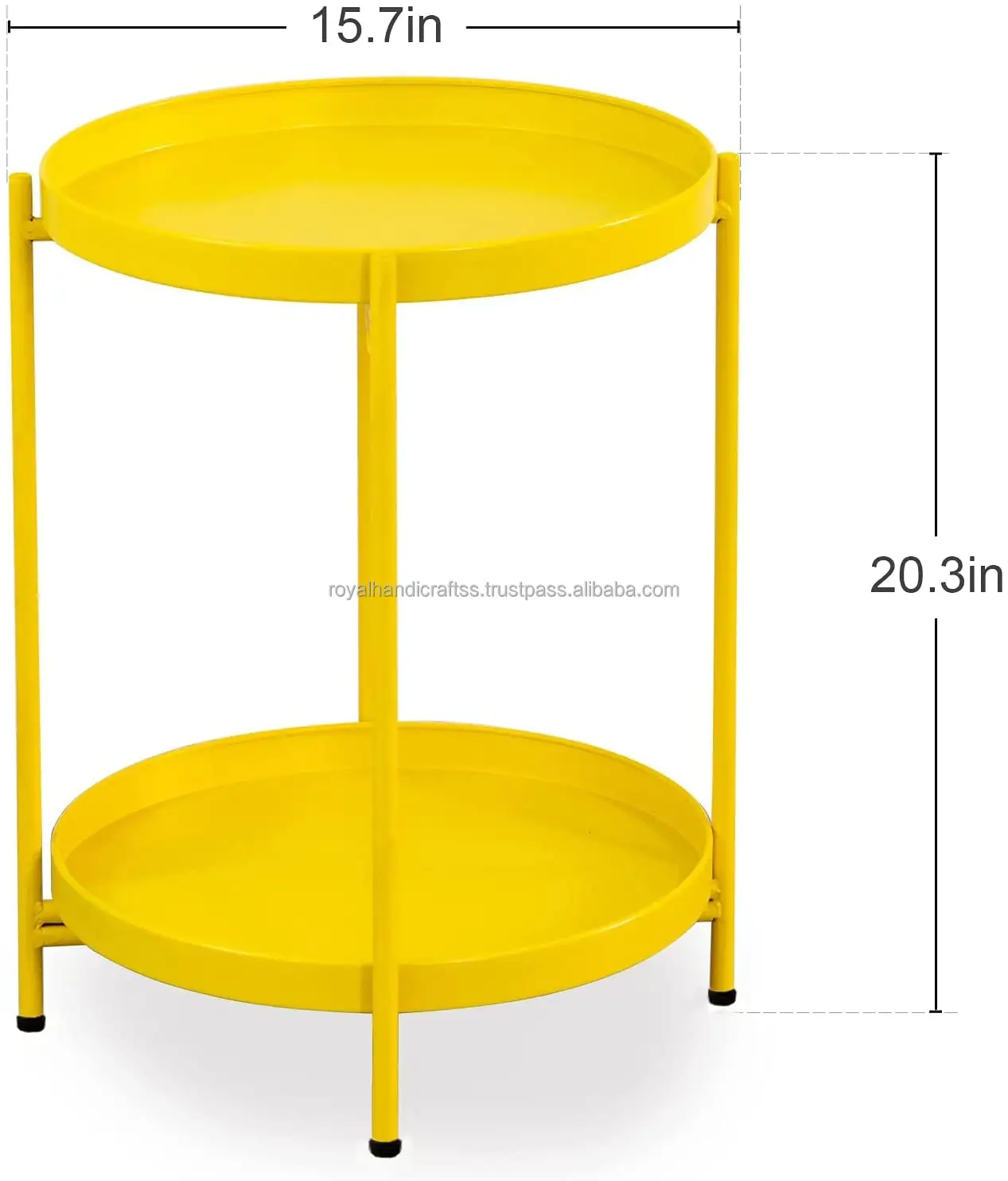 Yellow Powder Coated Handmade Modern Coffee Bedside Table High Selling Good Quality Decorative Balcony & Dinning Accessory Table