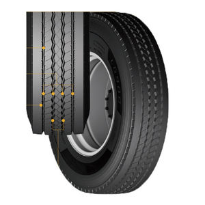 Nouveau pneu radial tout acier pour poids lourds 295/75R22.5 11R22.5 11R24.5 16 plis, pour essieu motrice, direction et remorque, sans chambre à air - Product Image 4
