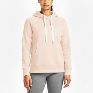 Sudadera con Capucha Personalizada para Mujer, Informal, de Lona, Lisa, de Manga Larga, Holgada, con Capucha, 100% Algodón, con Insignia Frontal, Resistente al Viento - Product Image 4