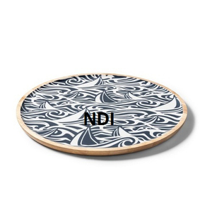 Tazón de madera para servir de almacenamiento de alimentos de gran capacidad, tazón de servidor de ensalada de aperitivos de frutas de diseñador de madera maciza - Product Image 1