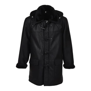 Comprar abrigos de piel de oveja vintage de alta calidad forro de lana real puños acanalados chaqueta de bombardero de invierno cálida con estilo - Product Image 4