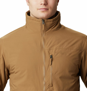 Veste Softshell en toile légère unisexe respirante en gros, parka imperméable, col montant, logo frontal - Product Image 5