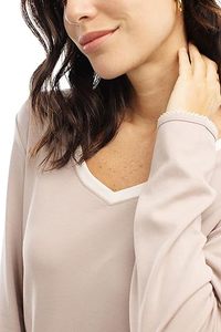 Conjunto de ropa de dormir con personajes de dibujos animados para mujer, tela de punto con cintura elástica para primavera, fábrica al por mayor - Product Image 6