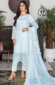 ÚLTIMO DISEÑADOR GEORGATTE CON PESADO BORDADO SECUENCIA TRABAJO SALWAR TRAJE - Product Image 2