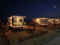 Capsule spatiale de luxe personnalisable, haute technologie, maison préfabriquée moderne, conteneur portable, hôtel-capsule
