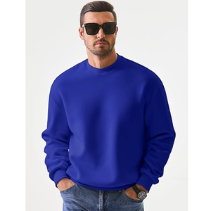 Casual Men's Loose Fit Round Neck Sweatshirt with Long Sleeves Customized Factory Printed Pullovers for Export. - Product Image 3