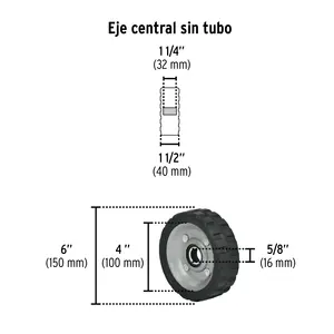 Carretilla de mano BOX 1 con capacidad de carga de 100 kg, ruedas sólidas, rodamiento simple - Product Image 3