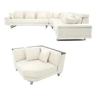 品牌OEM ODM现代沙发套客厅家具热卖L沙发组合客厅固体来自验证工厂